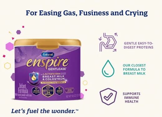 Enfamil Enspire Gentlease Infant Formula Features Banner
