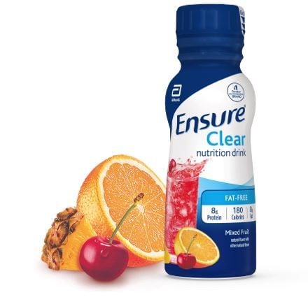 Image 4 of Abbott Ensure Clear Nutrition Drink (High Protein, Fat Free) - Apple, Mixed Berry, Blueberry 8 oz. Cartons