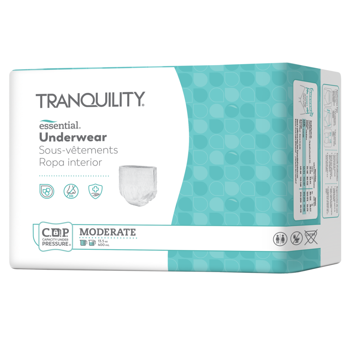 moderate absorbency