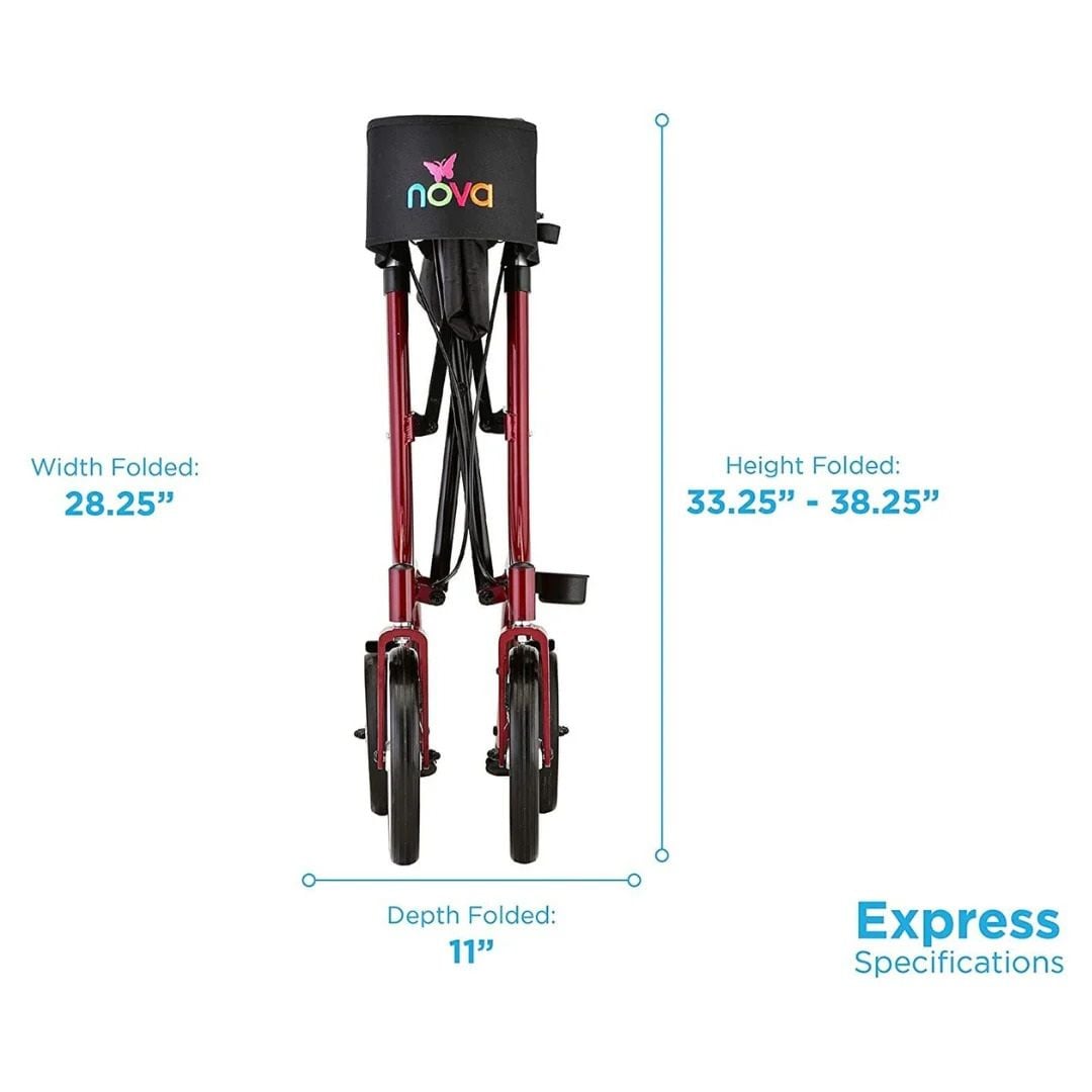 Foldable Rollator Offers Adjustable Width, Height and Depth