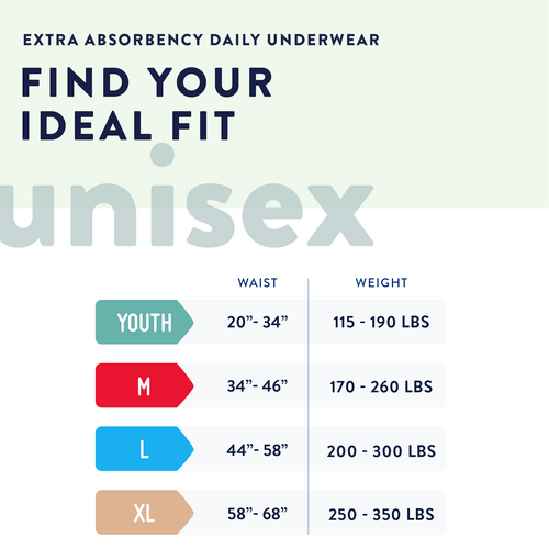 prevail size chart