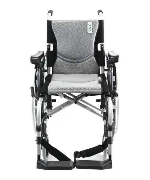 Front view of the silver chair