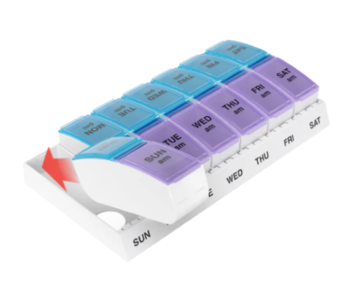 Image 3 of Ezy Dose AM PM Travel Pill Pods Pill Planner