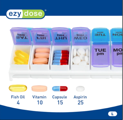 Image 6 of Ezy Dose AM PM Travel Pill Pods Pill Planner