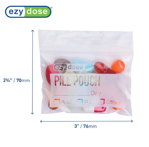 Ezy Dose pill pouch measurements