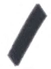 Foam Cabinet Filter, 2-7/8" W x 9" L x 1/2" H