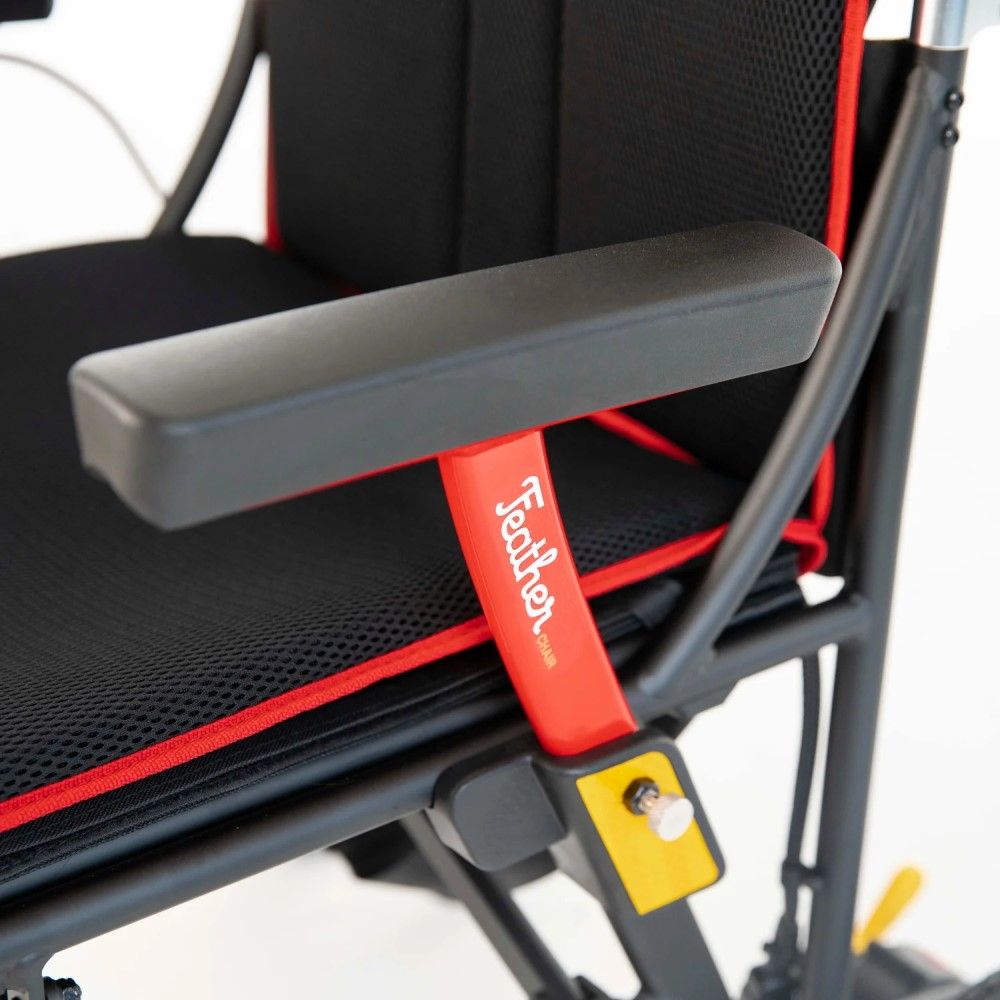Feather Power Wheelchair Padded flip-back armrest
