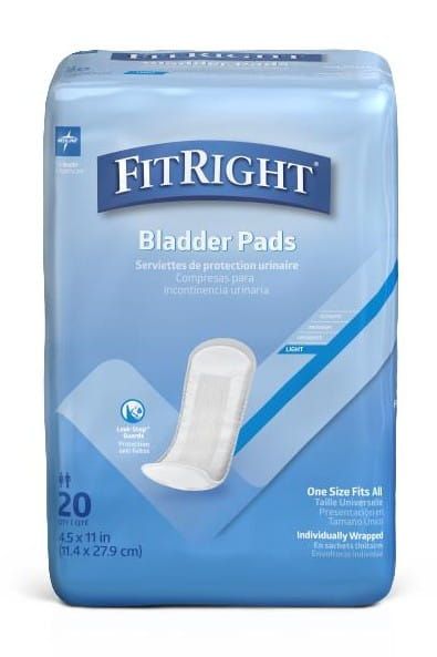 Front of Packaging, Light Absorbency Bladder Pads - Bag of 20