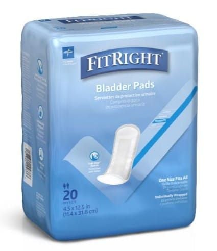 FitRight Bladder Pads, Moderate Absorbency, Bag of 20