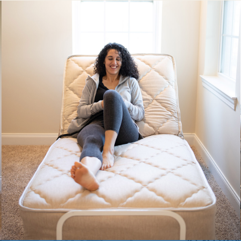 Woman in Flexabed Value-Flex Adjustable Bed