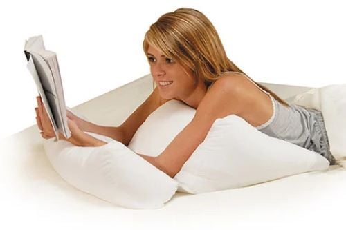 Stomach laying on the pillow