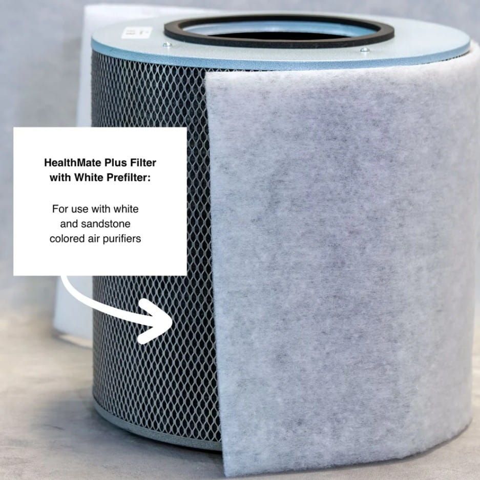 HealthMate Plus Filter with White Prefilter: For Use with White and Sandstone Colored Air Purifiers