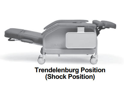 Clinical Care Geri Chair Recliner Trendelenburg