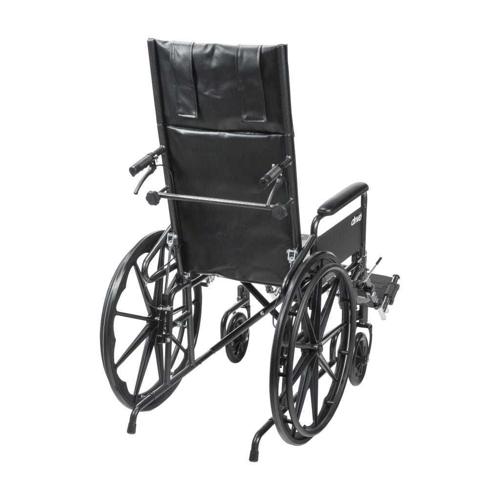Drive Silver Sport Full Reclining Wheelchair - Full Arms, Back