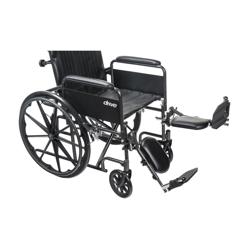 Drive Silver Sport Full Reclining Wheelchair - Full Arms, Legrests