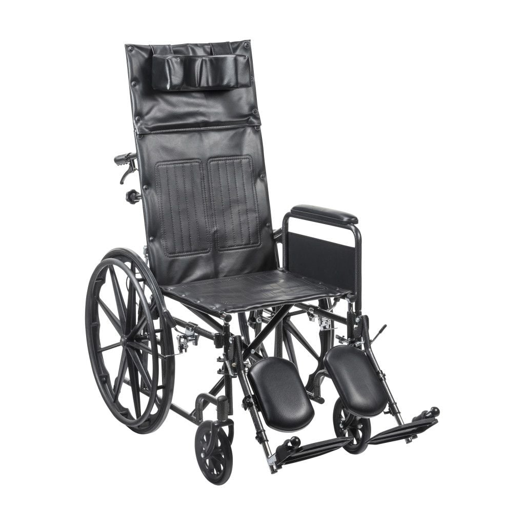Drive Silver Sport Full Reclining Wheelchair - Full Arms