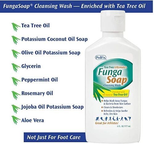 FungaSoap Cleansing Wash contains natural ingredients