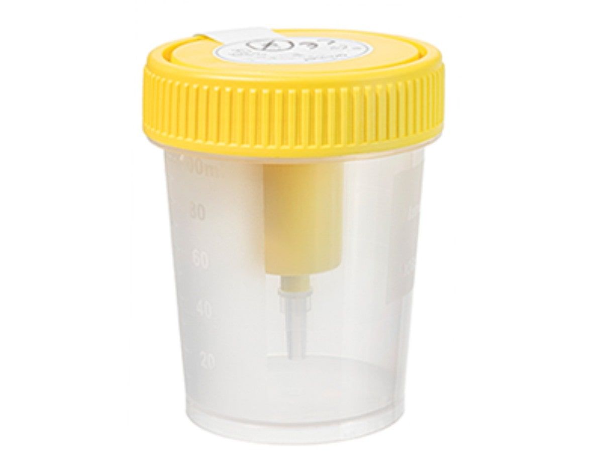 Greiner Bio-One Urine Cup with Integrated Transfer Device, 100 mL