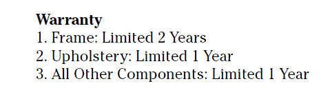 Lumex Geri Chair Recliner Warranty