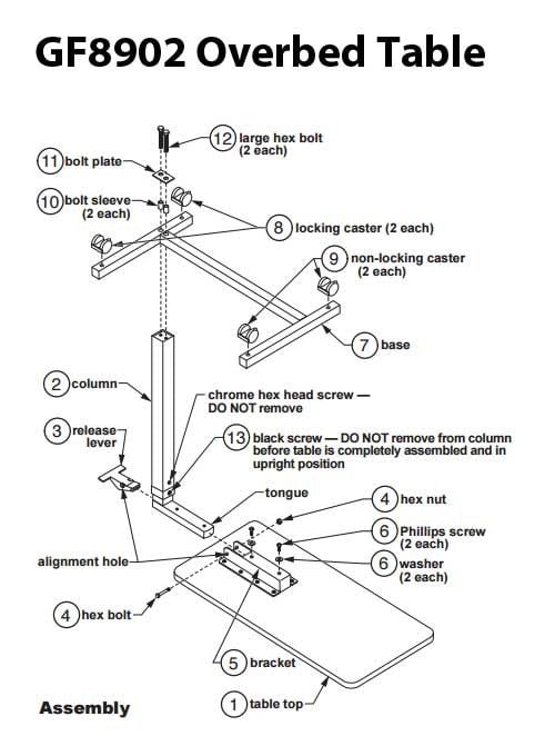 Image 2 of Graham-Field Economy Overbed Table