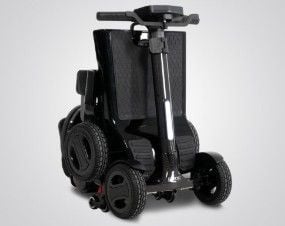Folded up scooter