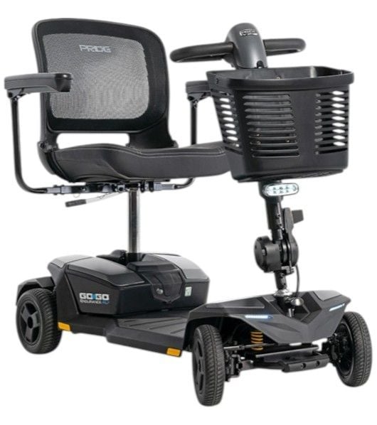 Go Go Endurance AL+ Travel Mobility Scooter, Gray