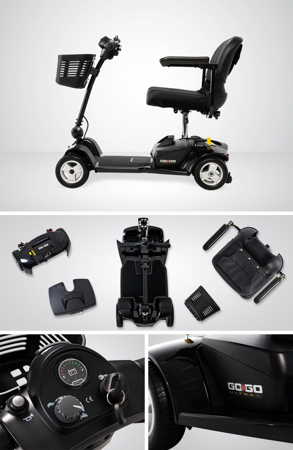 Pride Go-Go Ultra X 4-Wheel Travel Mobility Scooter