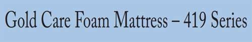 Gold Care Foam Mattresses 419 Logotype