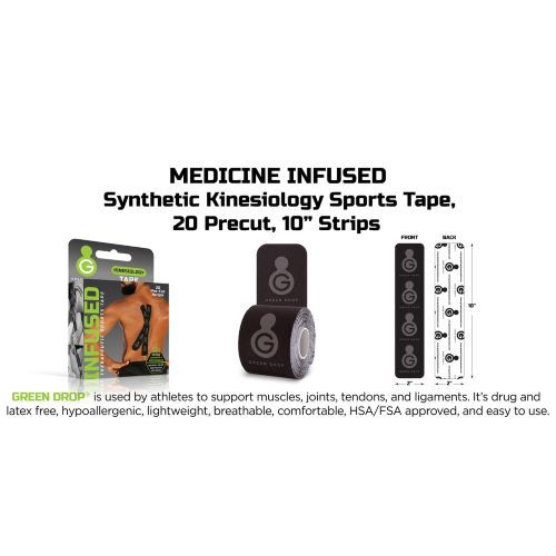 Image 7 of Green Drop Herb-Infused Kinesiology Tape