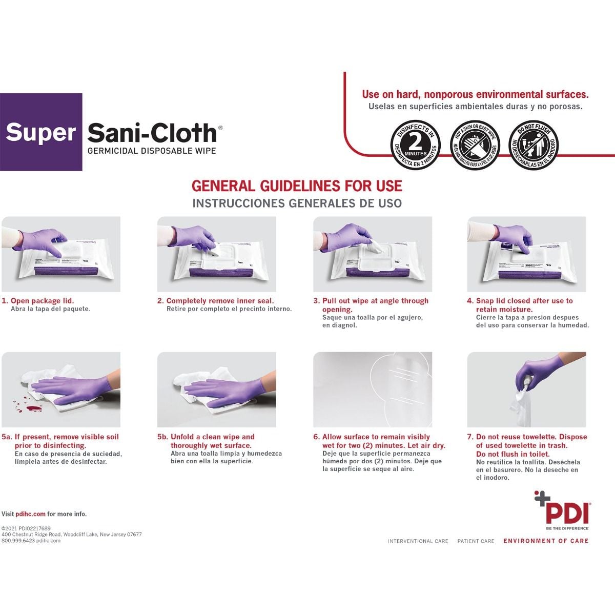 Image 8 of PDI Super Sani-Cloth Germicidal Wipes
