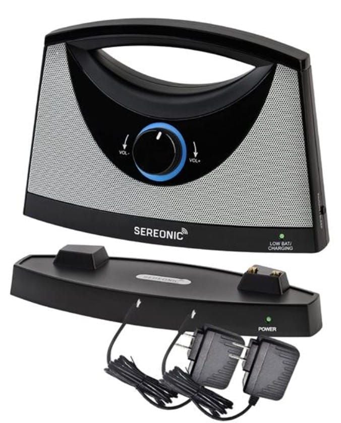 SEREONIC Deluxe Wireless TV Speaker With Extra Power Adapter