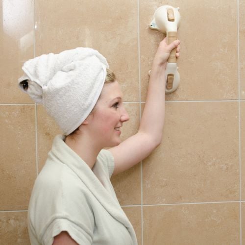 Image 5 of HealthSmart Suction Cup Grab Bar - Antimicrobial