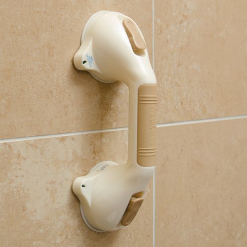 Image 7 of HealthSmart Suction Cup Grab Bar - Antimicrobial