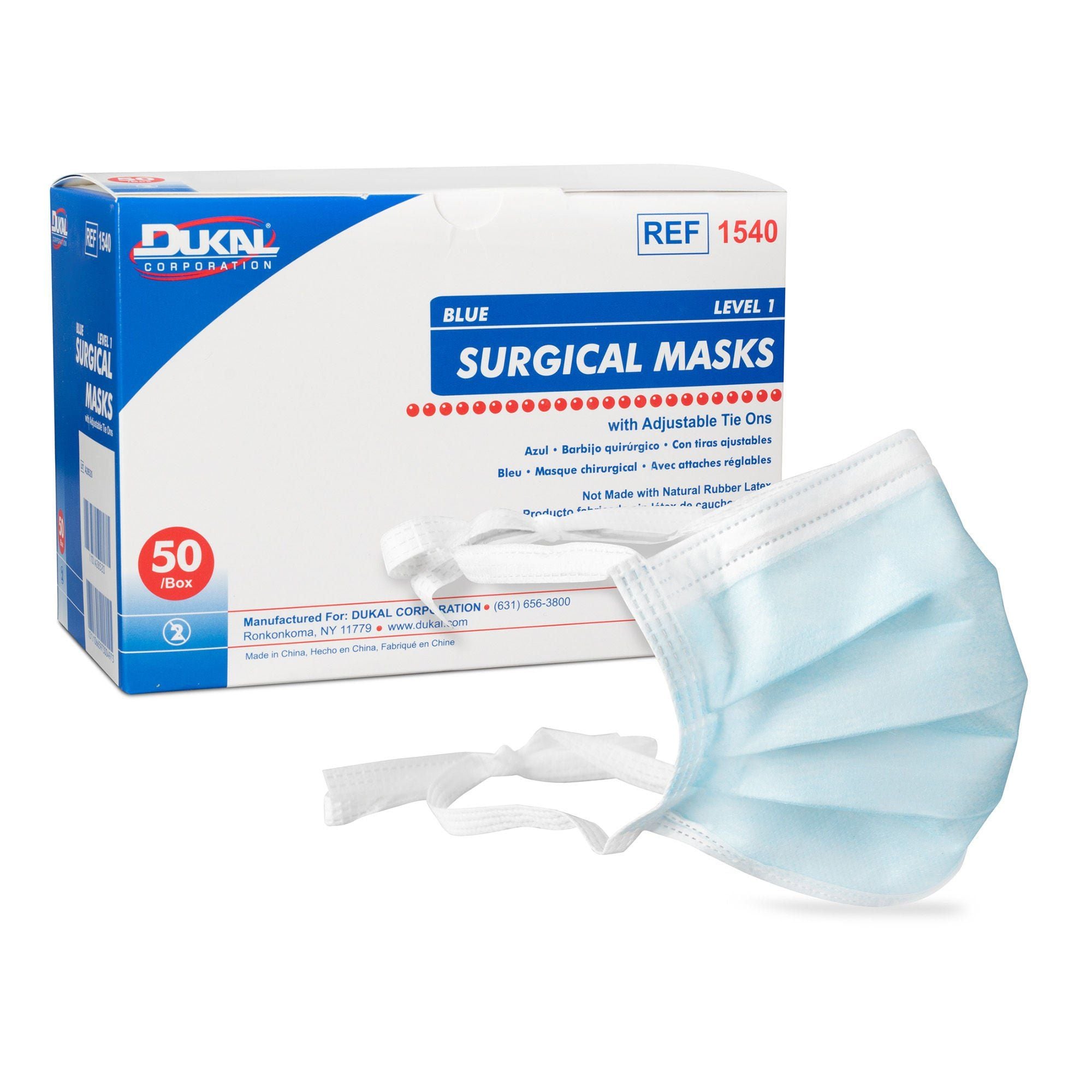 Dukal ASTM Level 1 Surgical Mask - Several Options