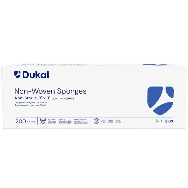 Dukal Non-Woven Sponges, Non-Sterile, 4-Ply