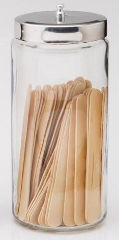 Tech-Med Glass Dressing Jars with Stainless Steel Lid