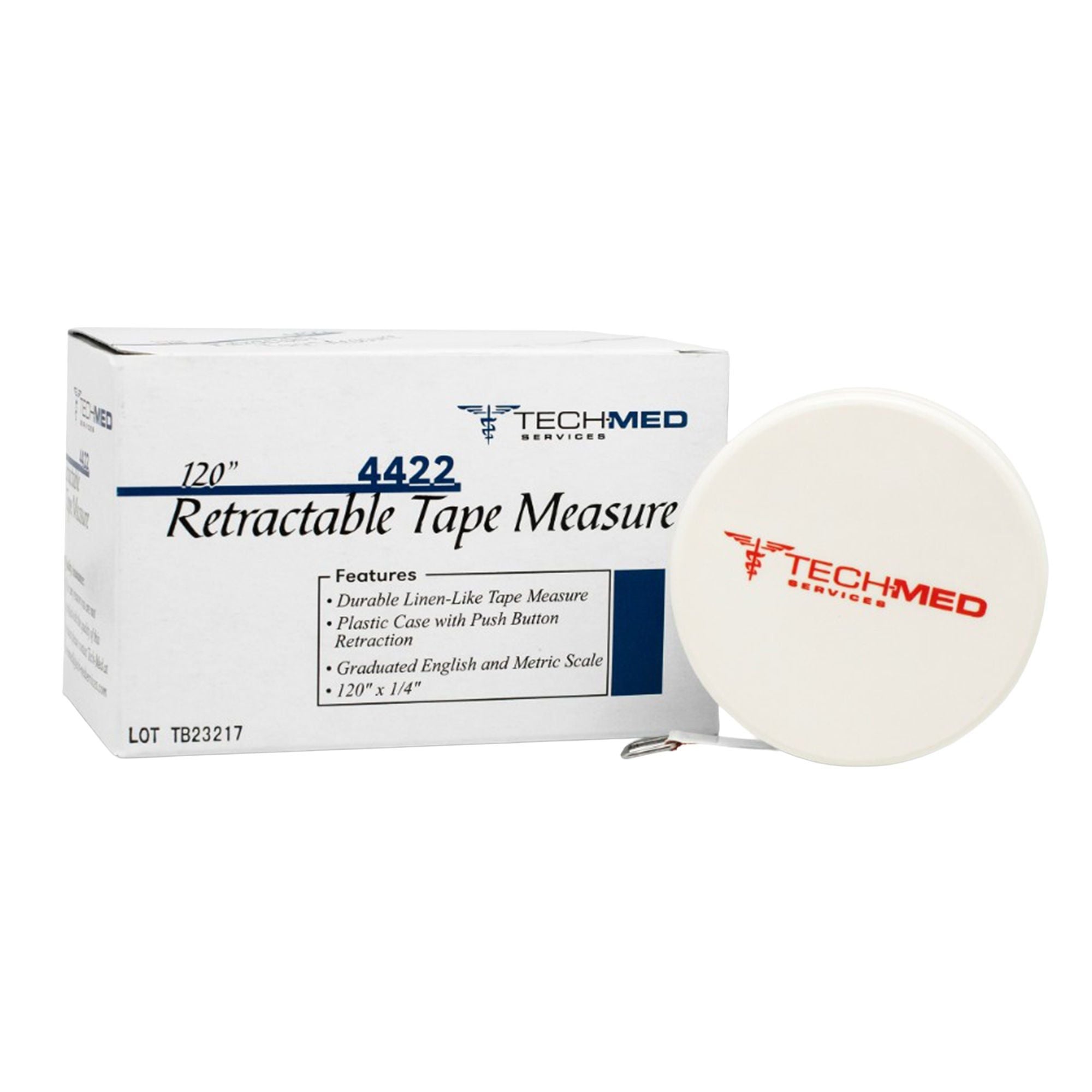 Tech-Med Retractable Tape Measure, 120"