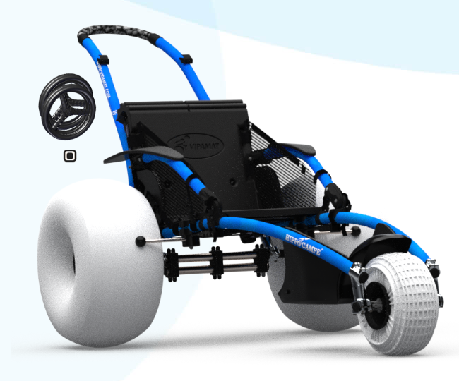 Image 3 of Vipamat Hippocampe Beach & All-Terrain Wheelchair