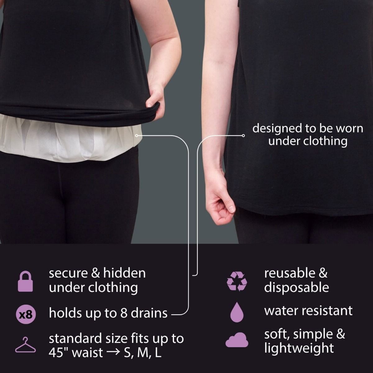 Designed to be worn under clothing