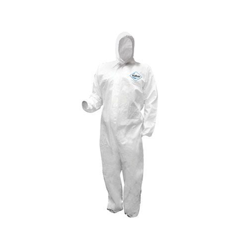 Image 1 of Hospeco ProWorks Breathable Liquid & Particulate Coveralls, with Hood