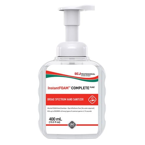 400mL Pump Bottle of InstantFOAM Complete Pure Hand Sanitizer