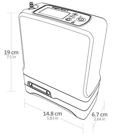 Rove 4 Oxygen Concentrator dimensions