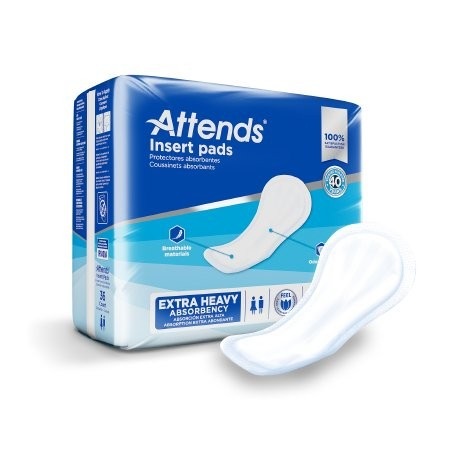 Incontinence Liner Attends® Insert Pad 16-1/2 Inch Length Moderate Absorbency Polymer Core One Size Fits Most