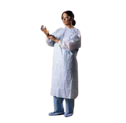 Image 2 of Isolation Gown Disposable Impervious with Thumb Loop