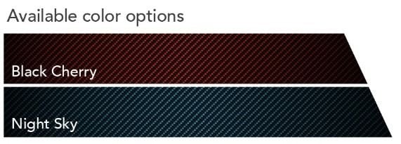 Available colors: black cherry, night sky