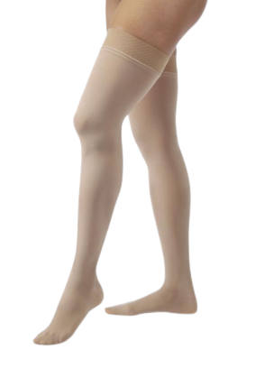 Image 1 of Jobst Opaque 30-40 mmHg Closed Toe Thigh High Compression Stockings, Extra Firm