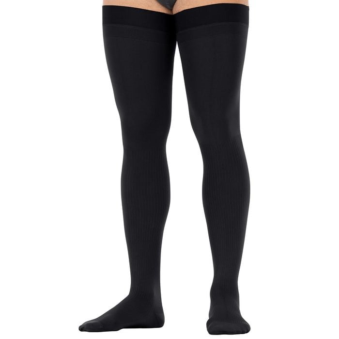 Jobst Men's 30-40 mmHg Closed Toe Thigh High Compression Socks