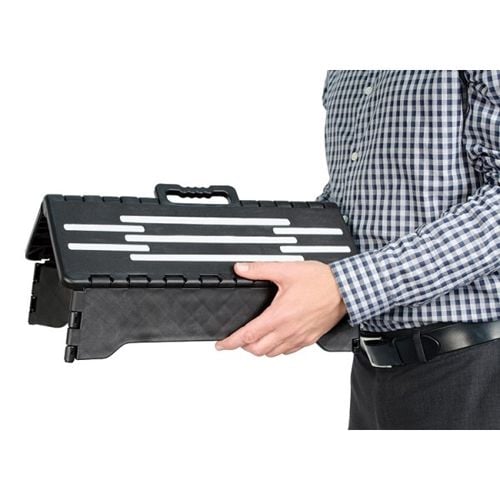 Man Unfolding the Step Platform