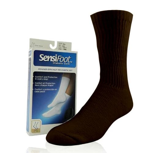 SensiFoot crew socks, brown
