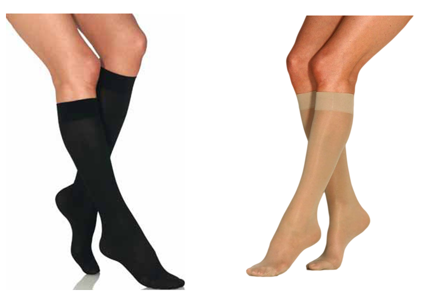 Image 1 of Jobst Women's UltraSheer 8-15 mmHg Closed Toe Knee High Compression Stockings